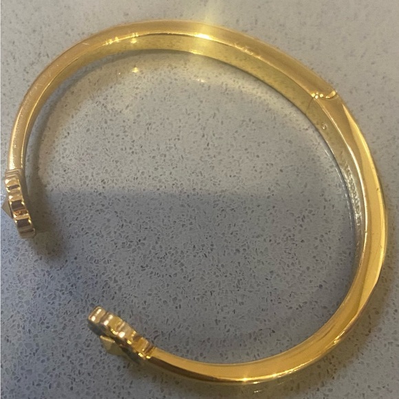 Kate Spade Gold Bracelet with Black Floral Design - Picture 2 of 4